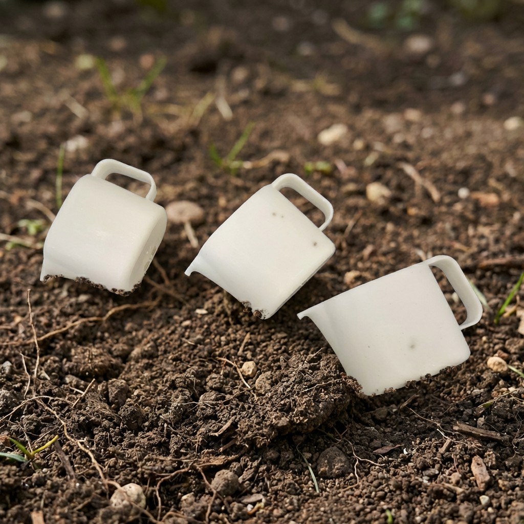 Small Flexamyl parts in soil